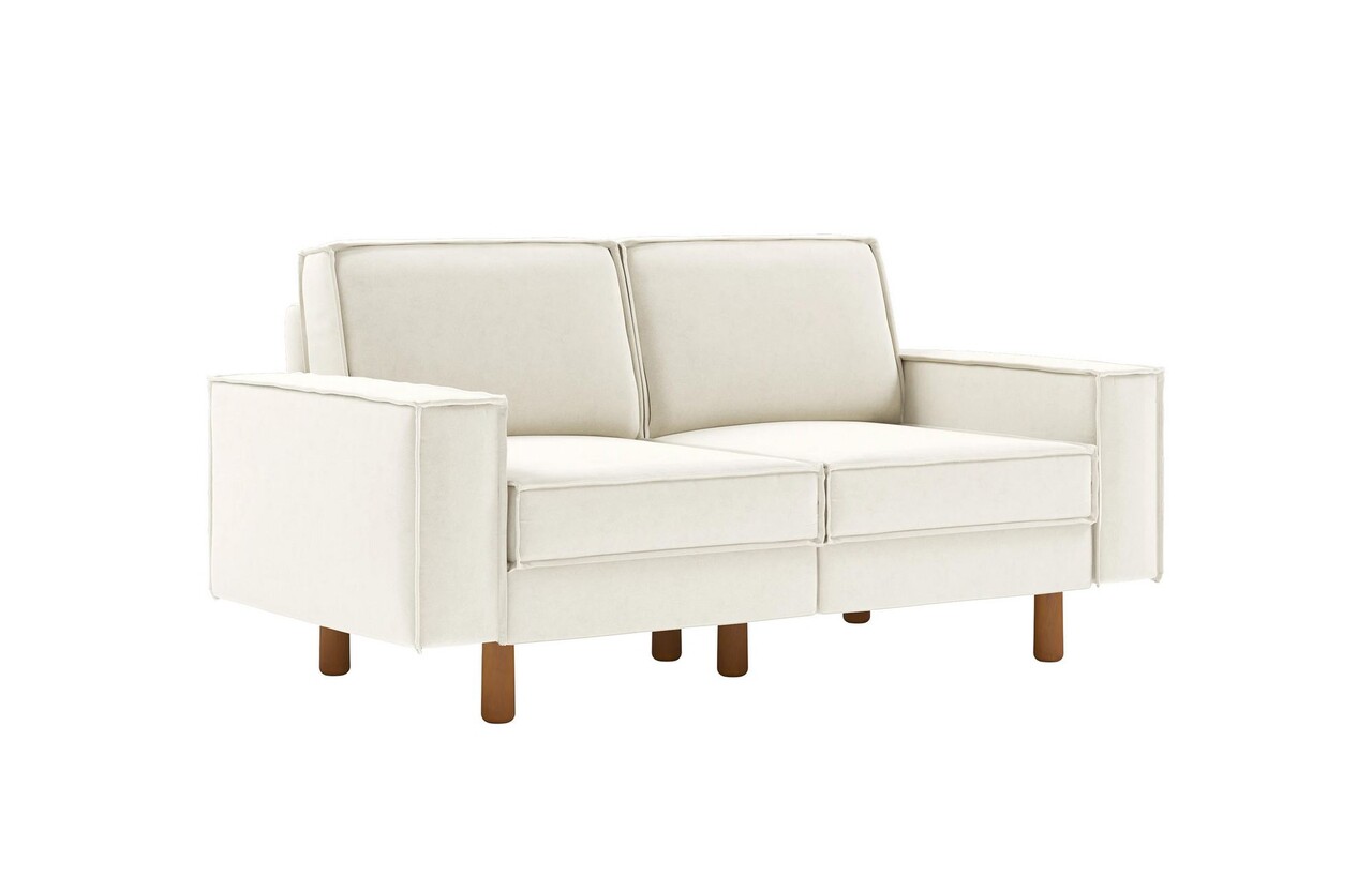 Canapea 2 locuri, Atelier del Sofa, 918CMF1214, Otel, Spumă de lapte / Nucă - imagine 6